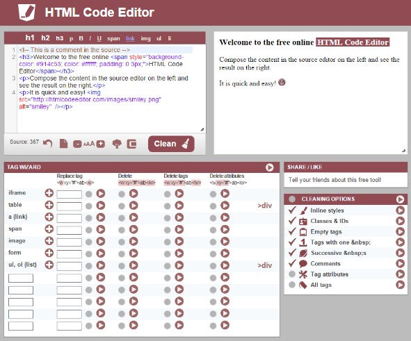 Online Instant HTML Code Editor